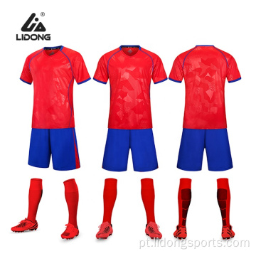 Projeto de fábrica chinesa sua própria marca de futebol jersey soccer l camisa para crianças mulheres homens